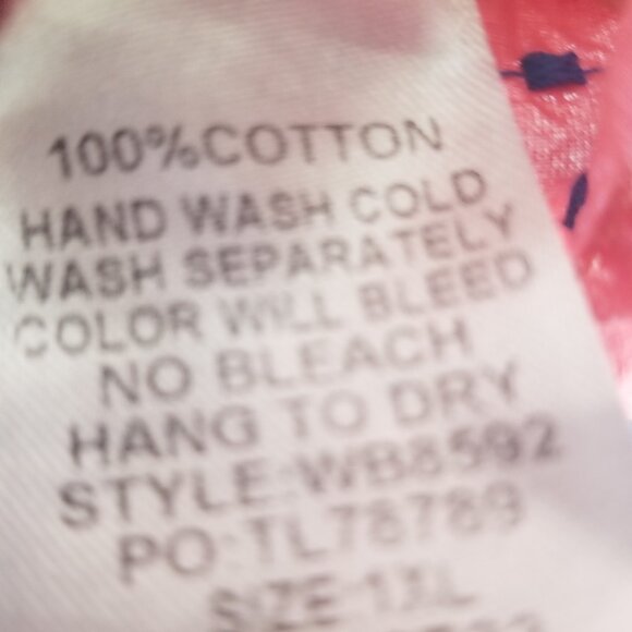 Umgee Women's Cotton Pink Blue Embroidered Mini Boho Prairie Dress Sz 1XL - Picture 6 of 6